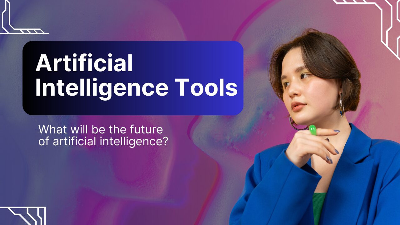 A girl is thinking about AI tools