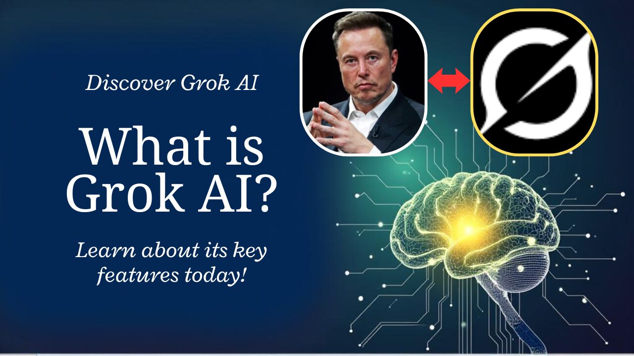 Elon musk and grok ai logo