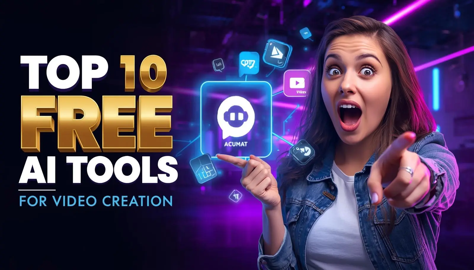 Top 10 Free AI Tools for Video Creation