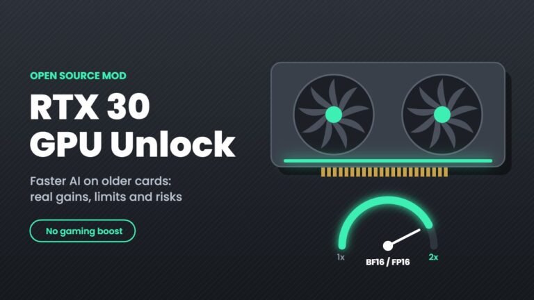 RTX 30 GPU Unlock Mod: Up to 80% Faster AI Maths on Older Cards, and Is It Safe?