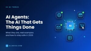 AI agents explained, illustration of an AI chip connected to browser, calendar, email, shopping cart and spreadsheet apps